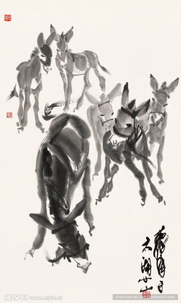 六驴图