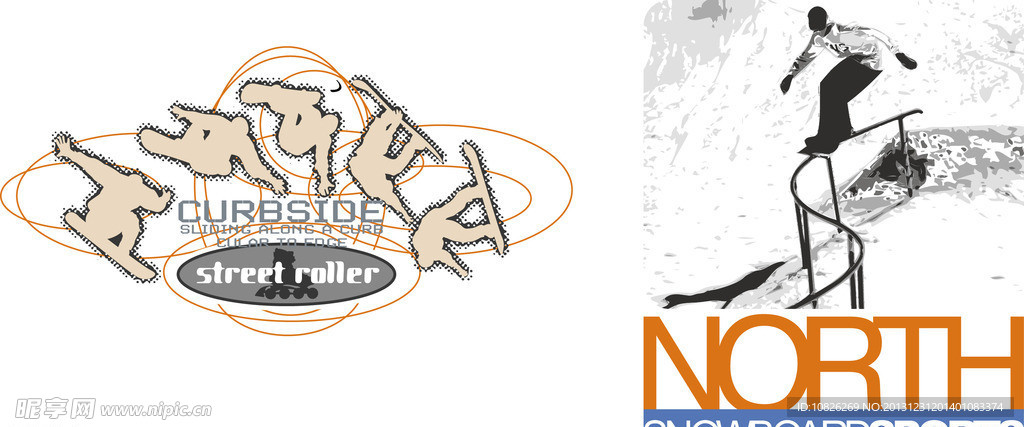 服装设计印花矢量图