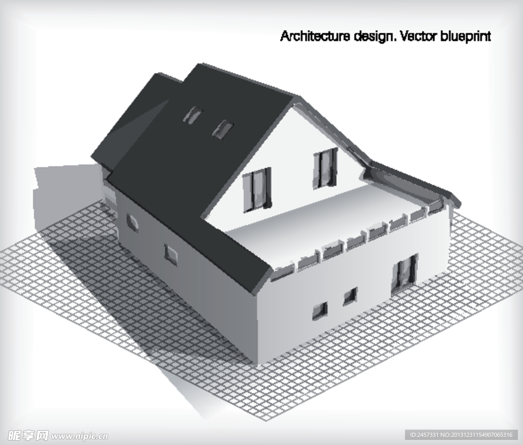 建筑模型示意图