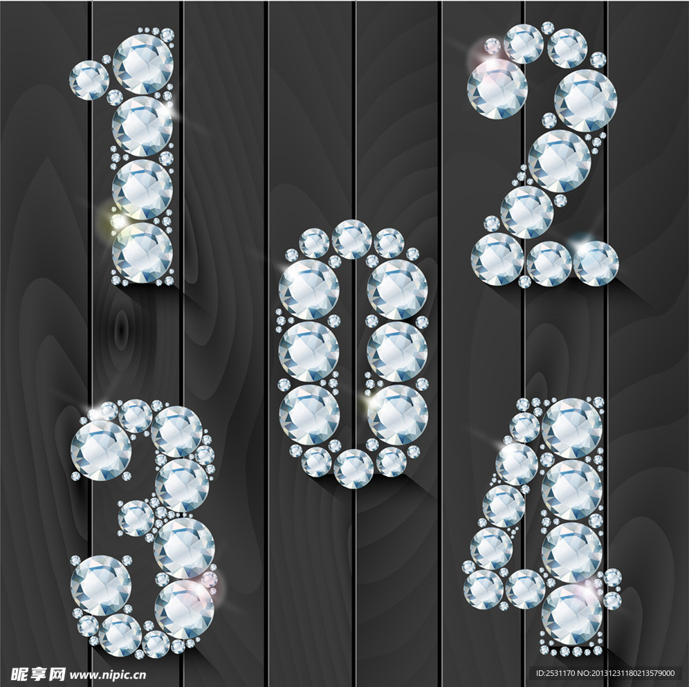 宝石钻石数字