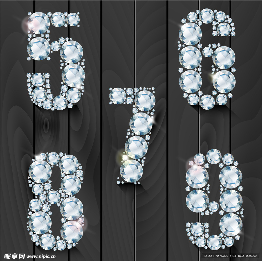 宝石钻石数字
