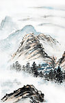 夏山隐居图 中国画