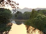 西湖夕阳景色