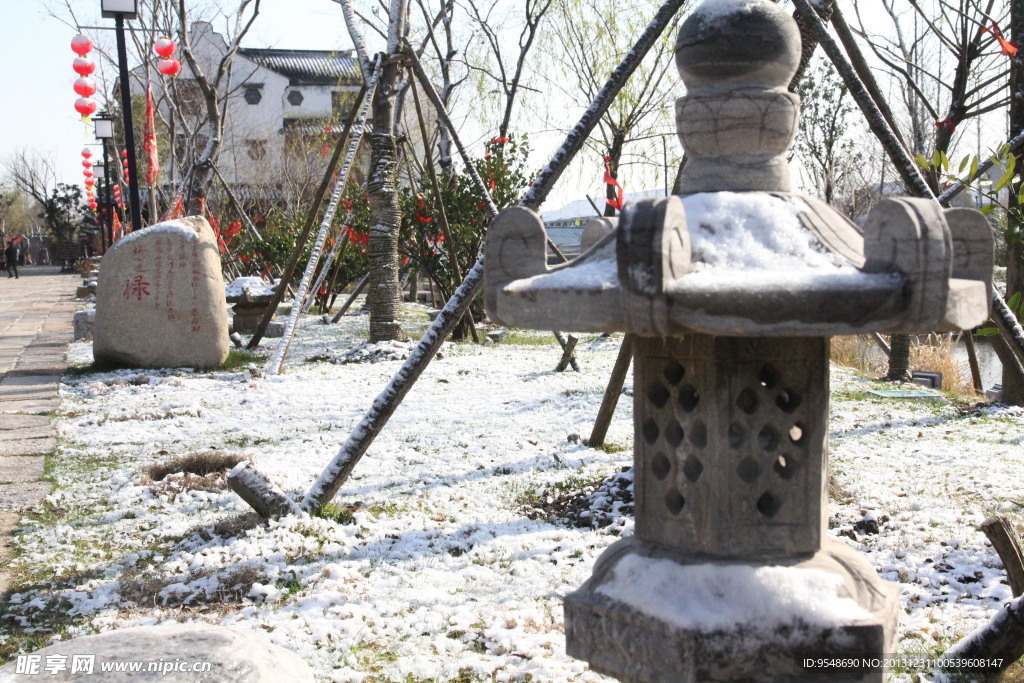 梅花洲雪景