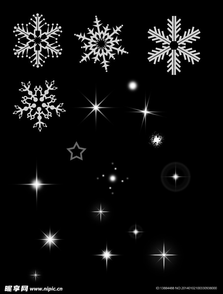 雪花星星素材