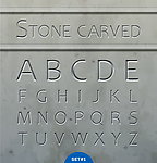 石碑雕刻字母