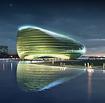 大剧院建筑夜景效果图