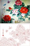 花开富贵 牡丹 蝴蝶