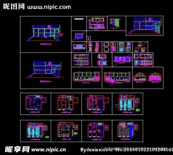 美容学院装潢施工图