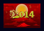 2014马年贺卡图片