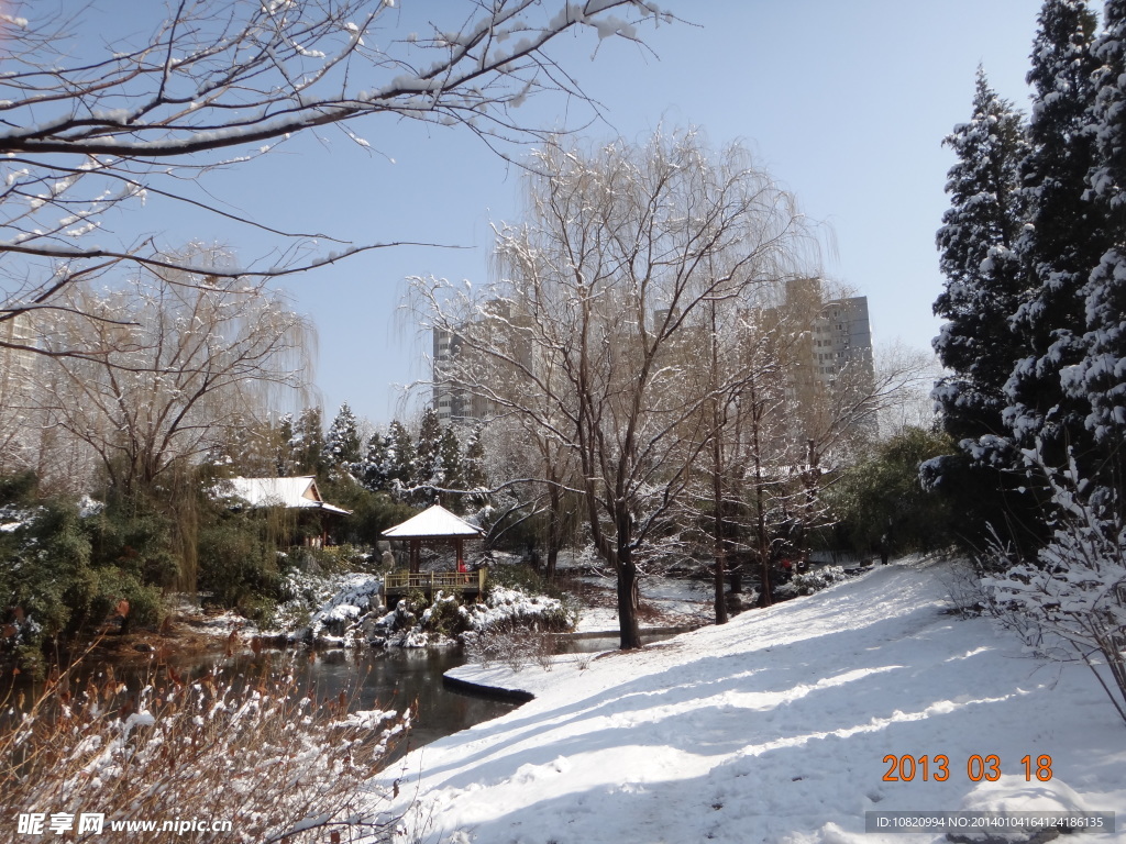 紫竹院雪景