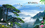 迎客松风景源文件