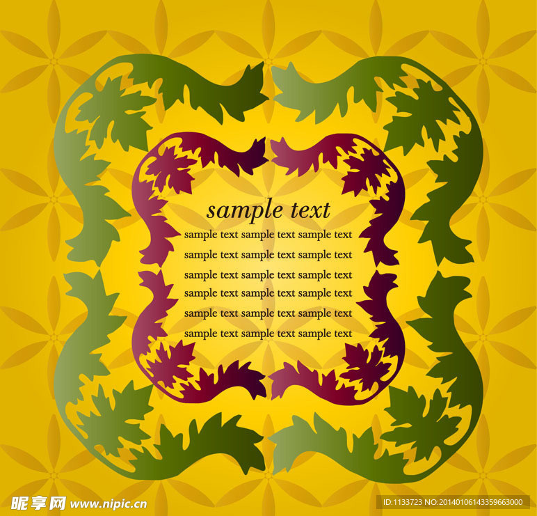 矢量花边 矢量底纹