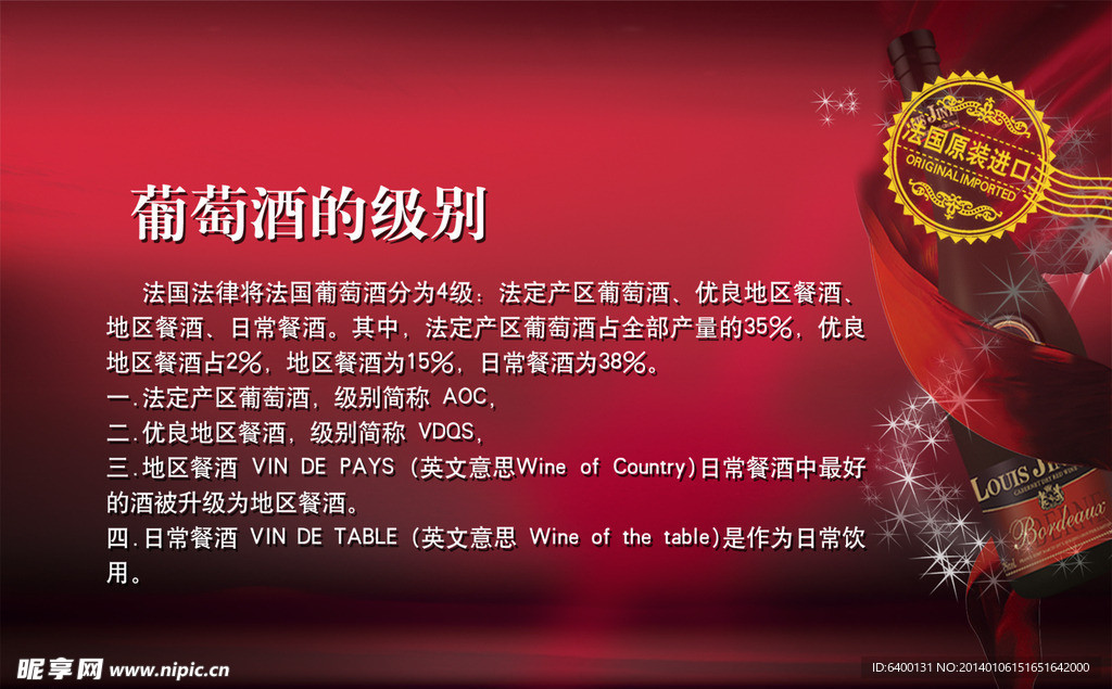 葡萄酒级别 海报