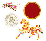 马年 素材 古典