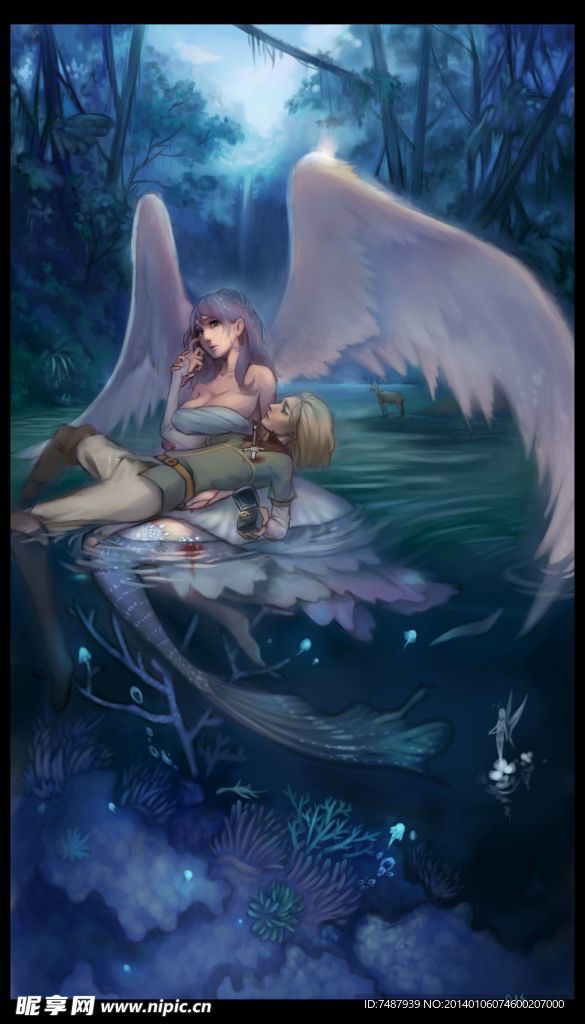 手绘美女