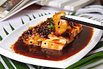 豉汁鲜带子蒸豆腐