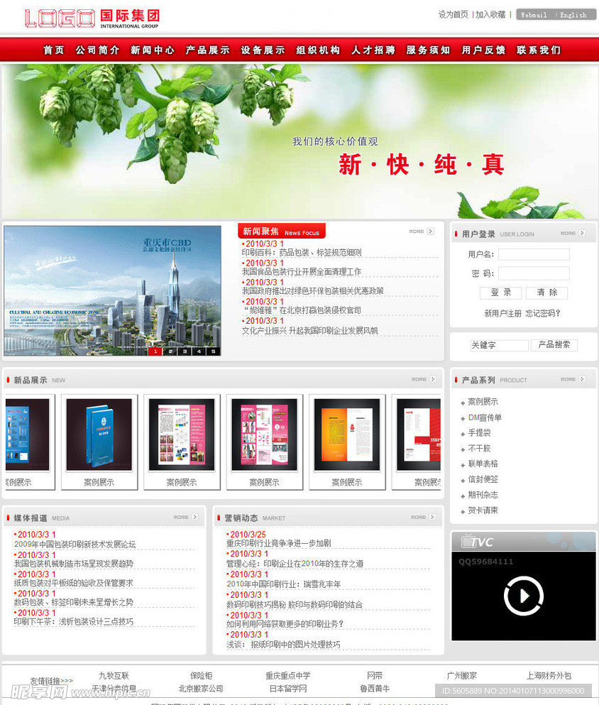 漂亮功能型企业网站源