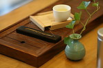 高清摄影 紫檀茶托