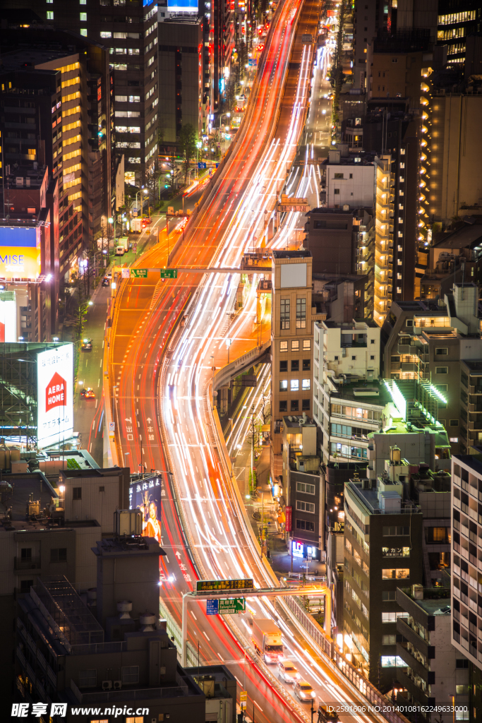 日本东京街道夜景