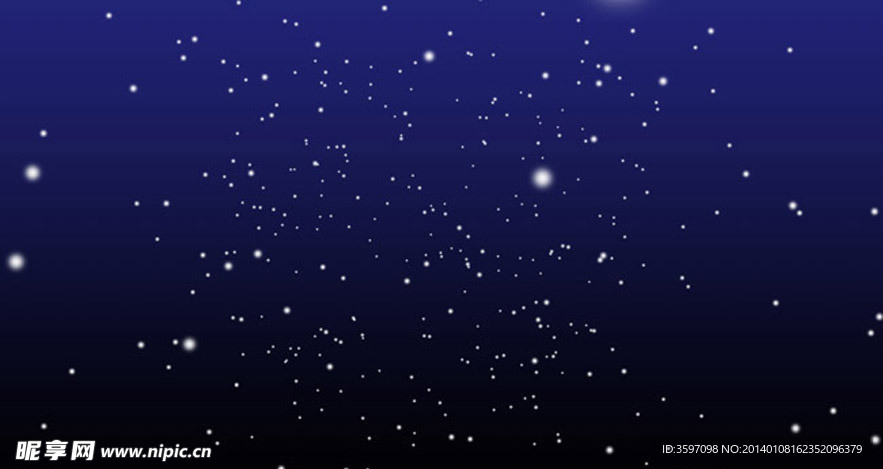 立体逼真的雪花效果