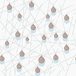 时尚水滴线条花纹底纹