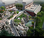 旅游区建筑景观效果图