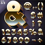 金色字母设计