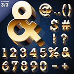 金色字母设计