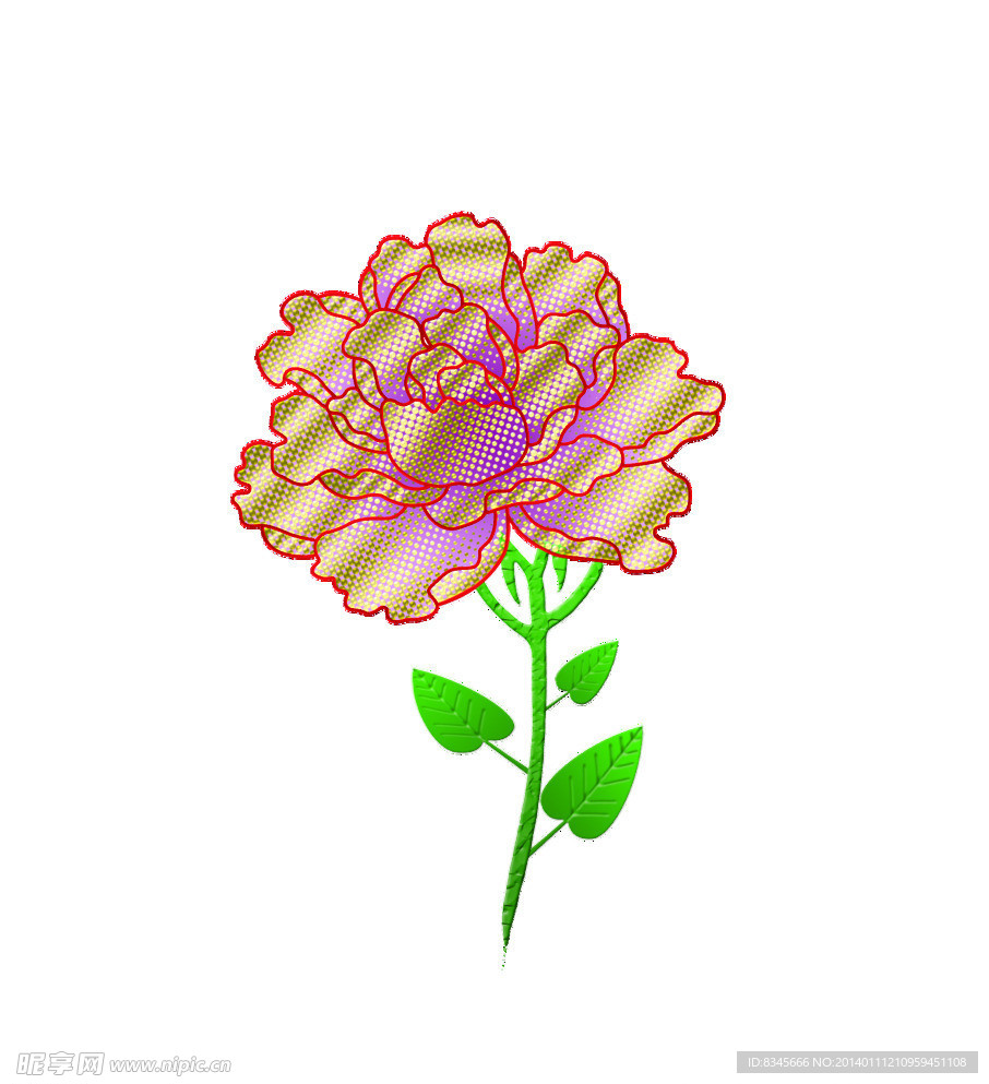 金色牡丹花