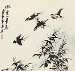 竹雀图
