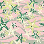 卡通海星水波花纹底纹