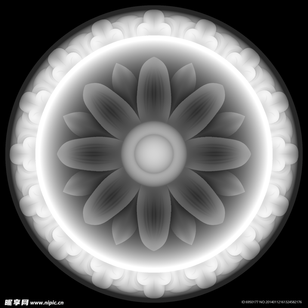 花灰度图