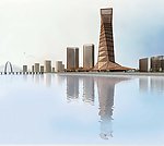 海边商业大楼环境效果