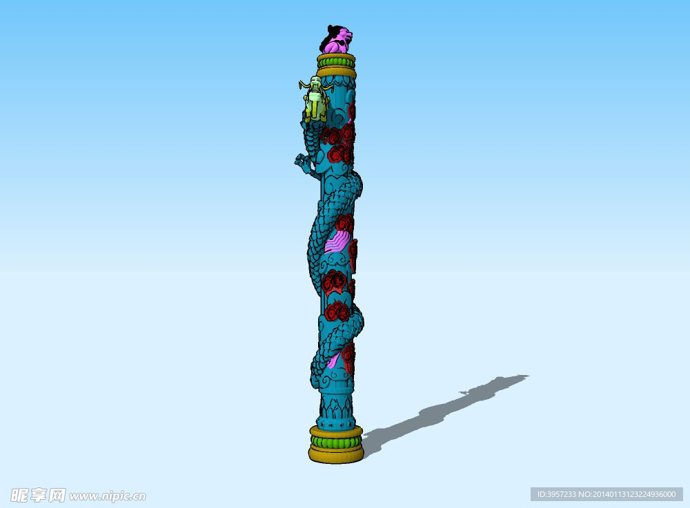盘龙柱3D模型