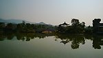 湖景山色