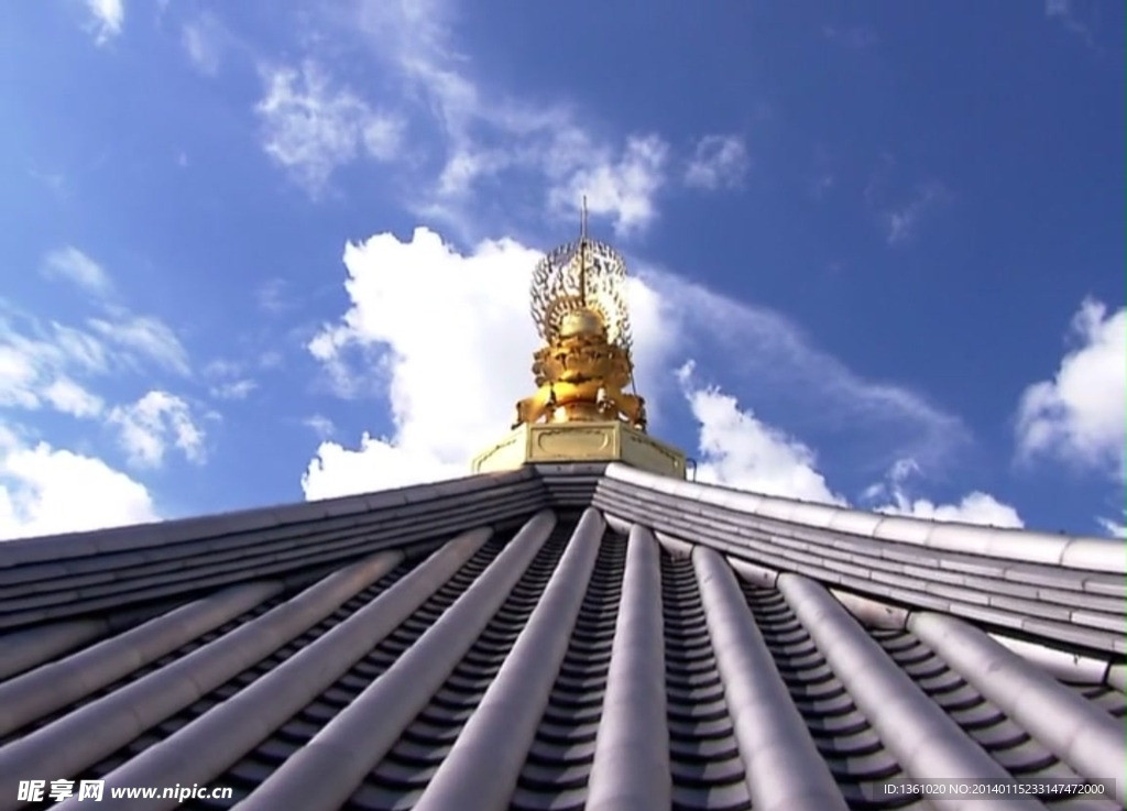 寺庙古建筑视频素材
