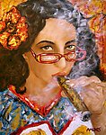 抽雪茄的女人