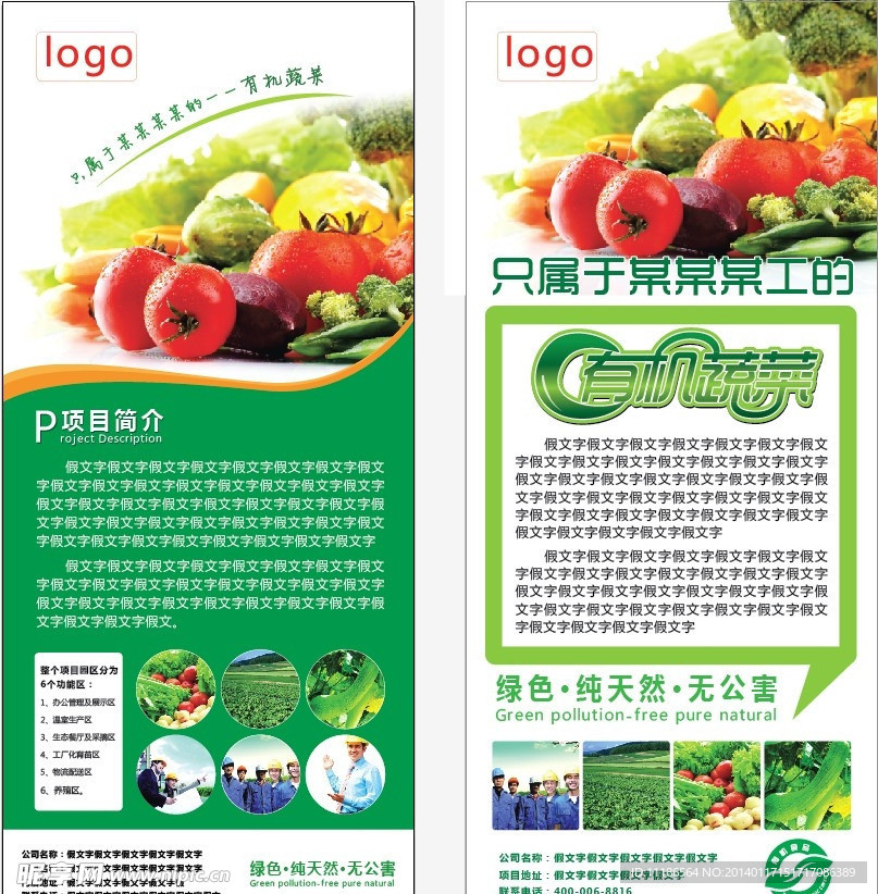 蔬菜展架 海报