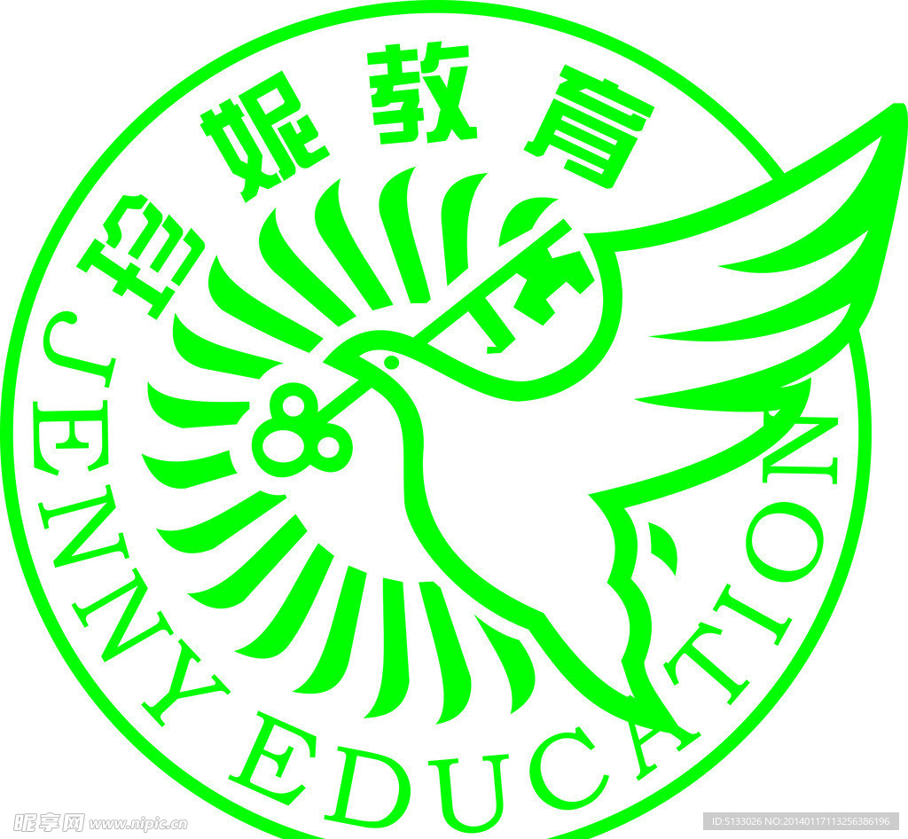 珍妮教育失量标志