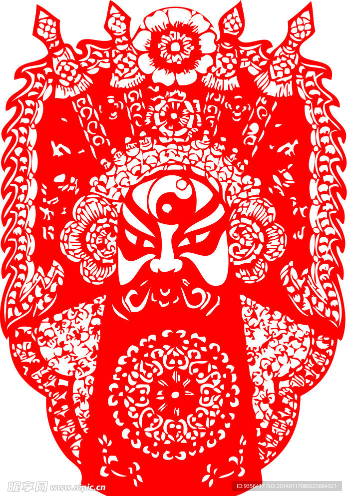 脸谱 剪纸