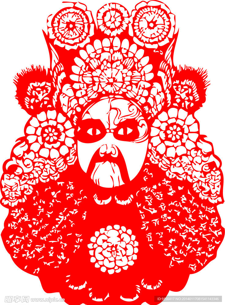 脸谱 剪纸