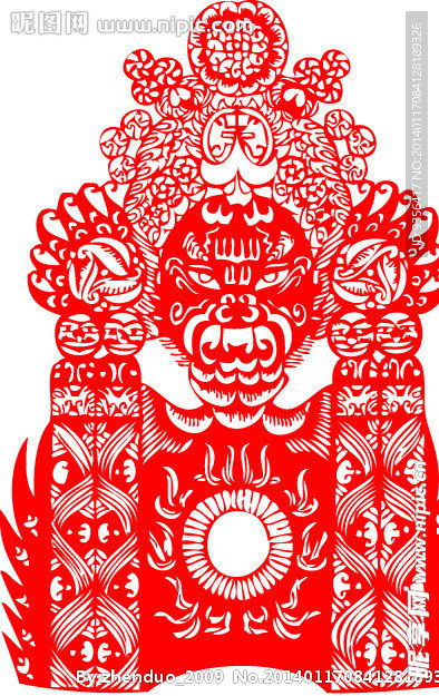 脸谱 剪纸
