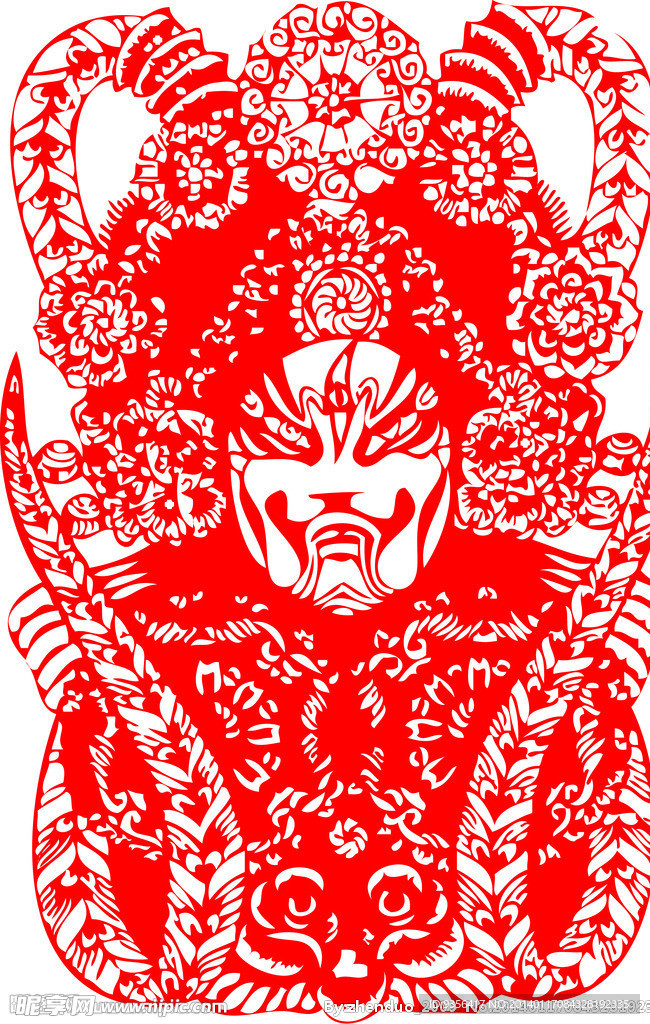 脸谱 剪纸