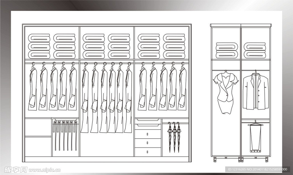 衣柜立面图