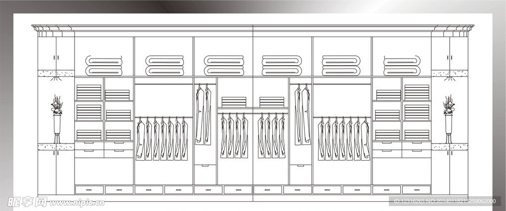 衣柜立面图