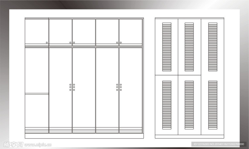 衣柜立面图