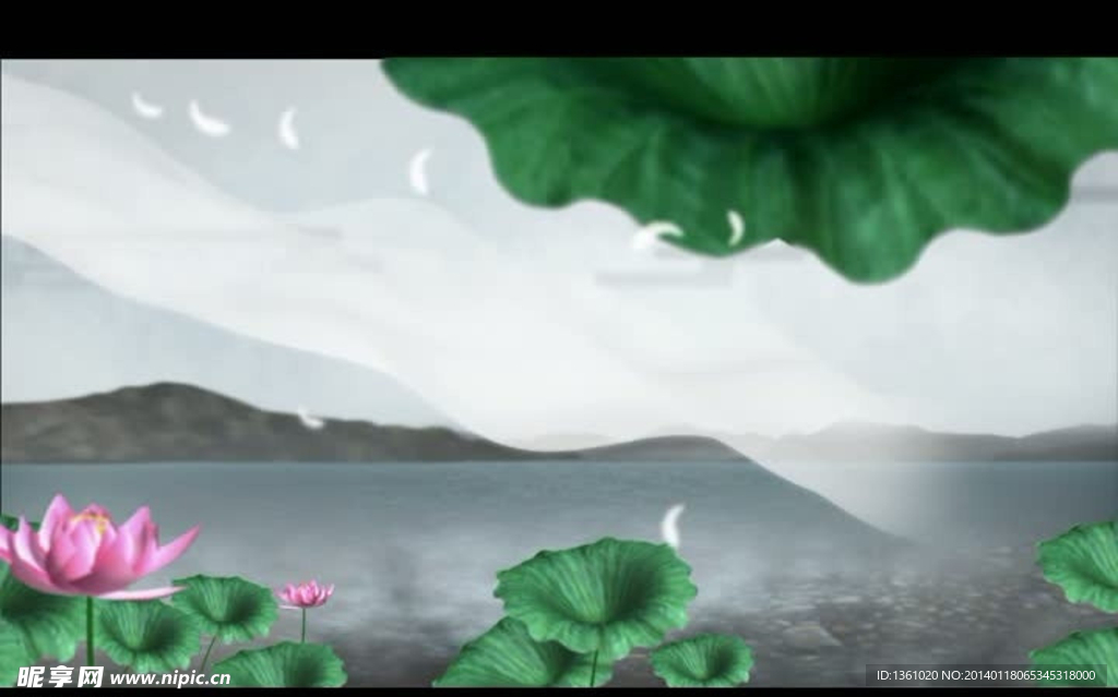 水墨画风景视频素材