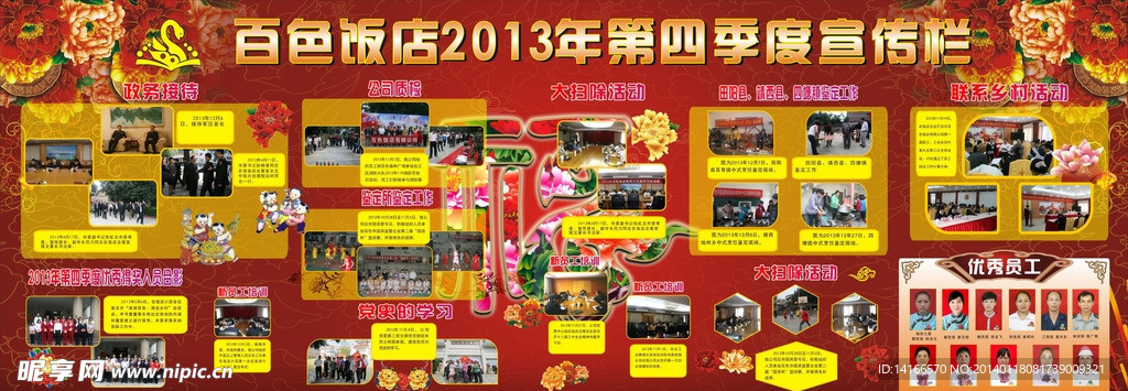 百色饭店第季度宣传栏