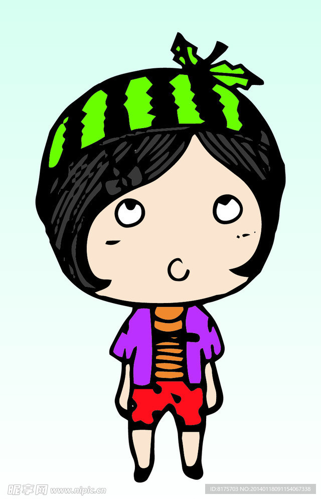 卡通小女孩